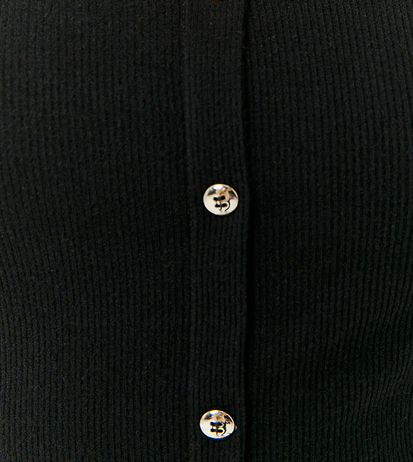 Cropt majica dugih rukava sa dugmićima slika